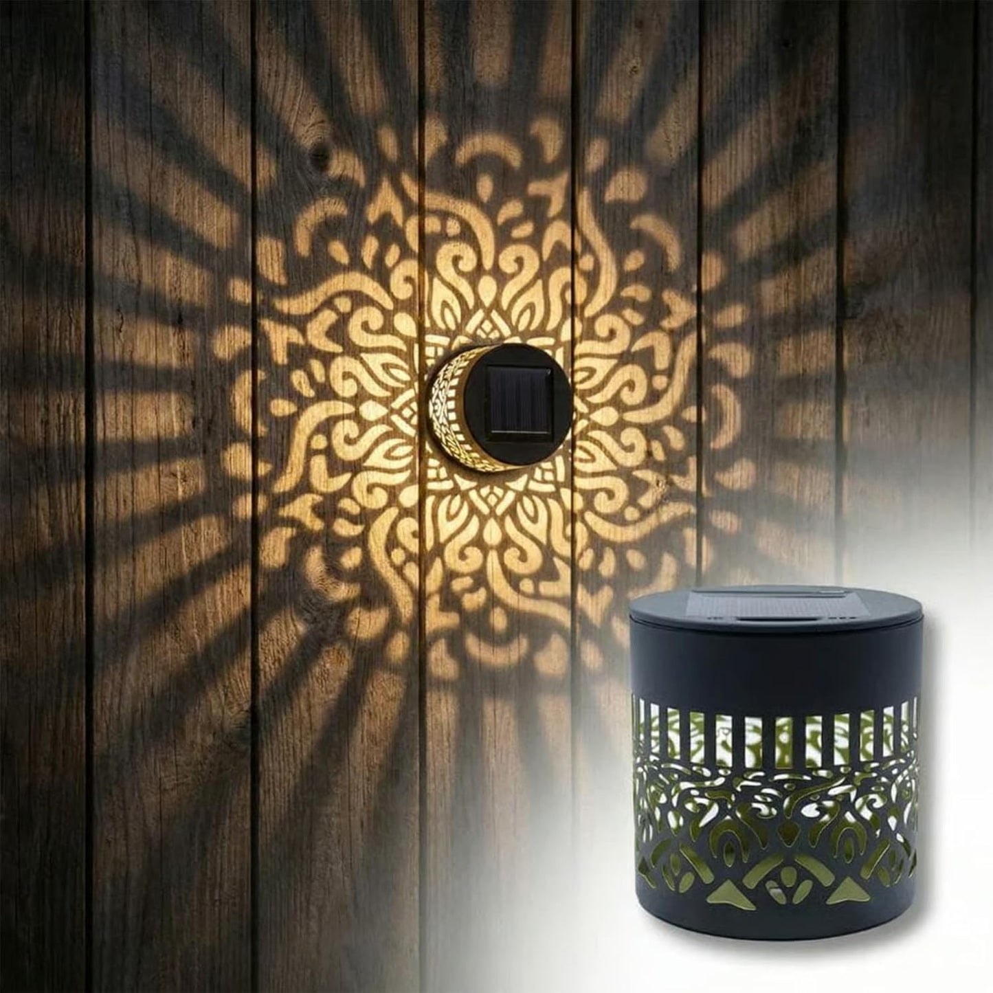 Mandala Glow — Éclairage de jardin solaire d'ambiance