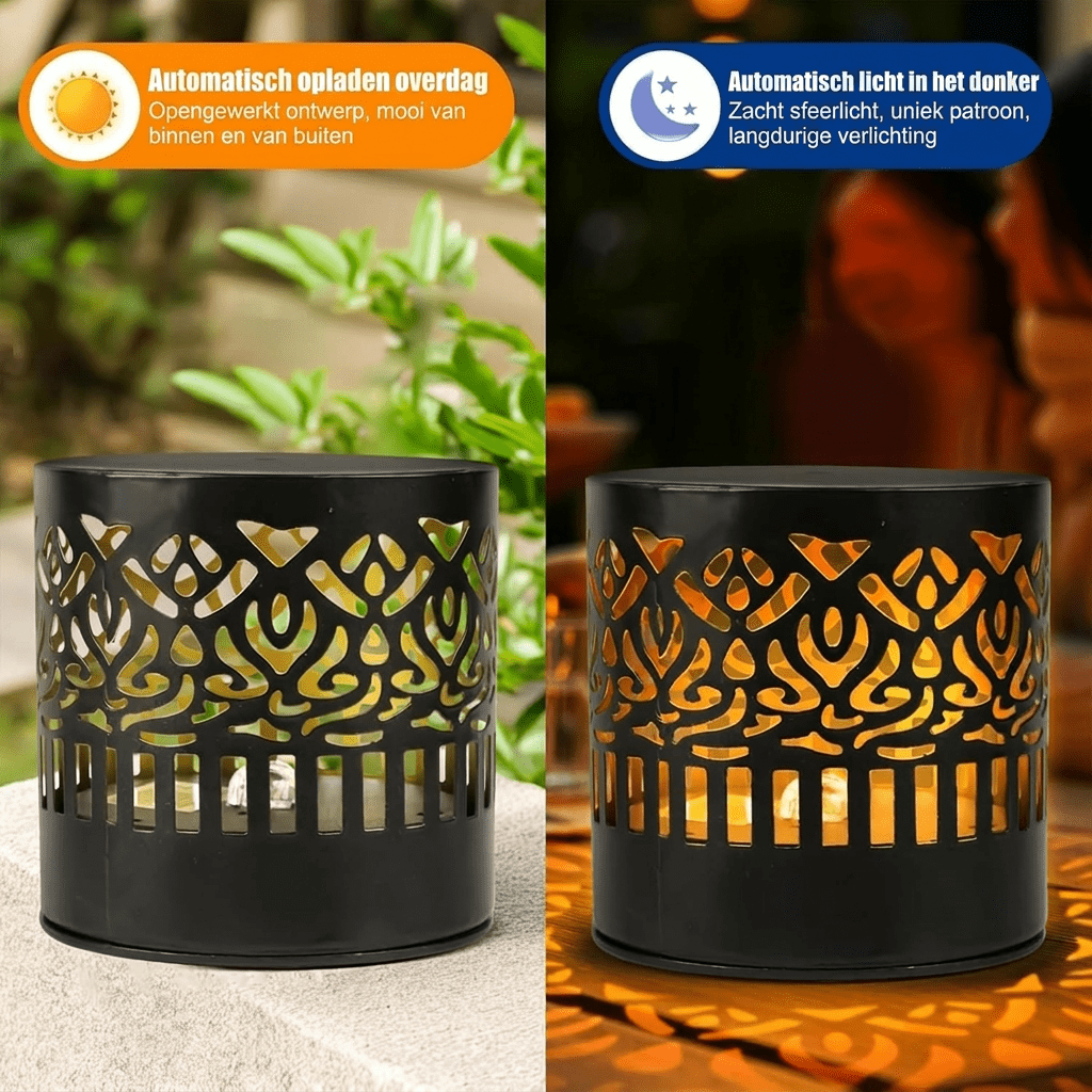 Mandala Glow — Éclairage de jardin solaire d'ambiance