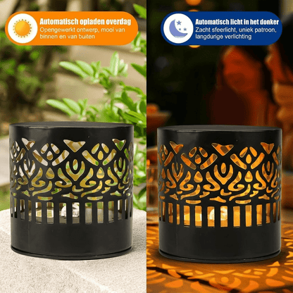 Mandala Glow — Éclairage de jardin solaire d'ambiance