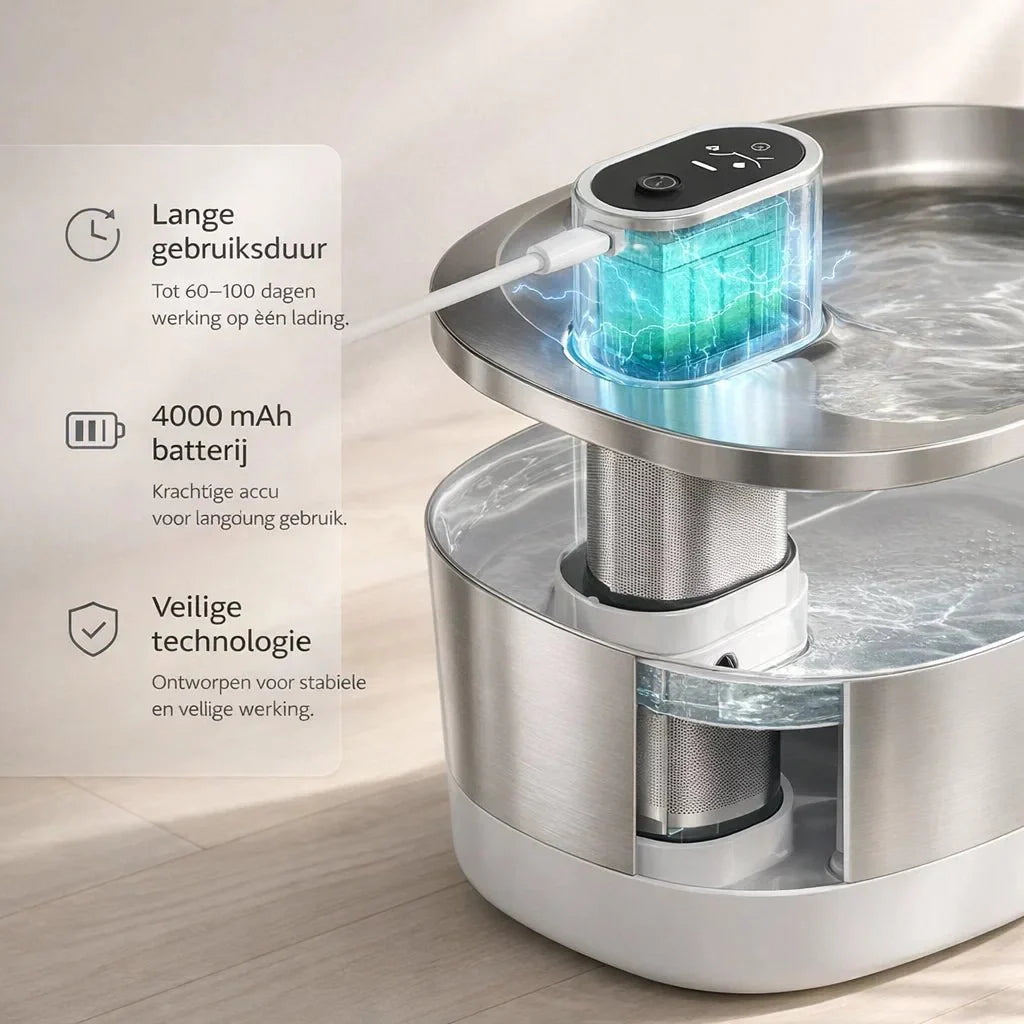 ZuiverPoot – Une eau courante et filtrée pour un chat en meilleure santé